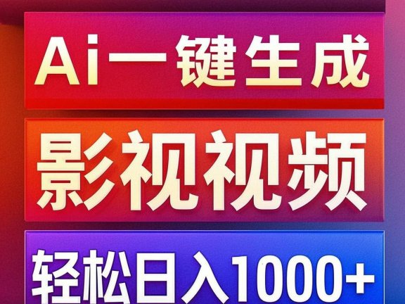 利用Ai一键生成影视解说视频，轻松日赚1000+ ，小白轻松上手